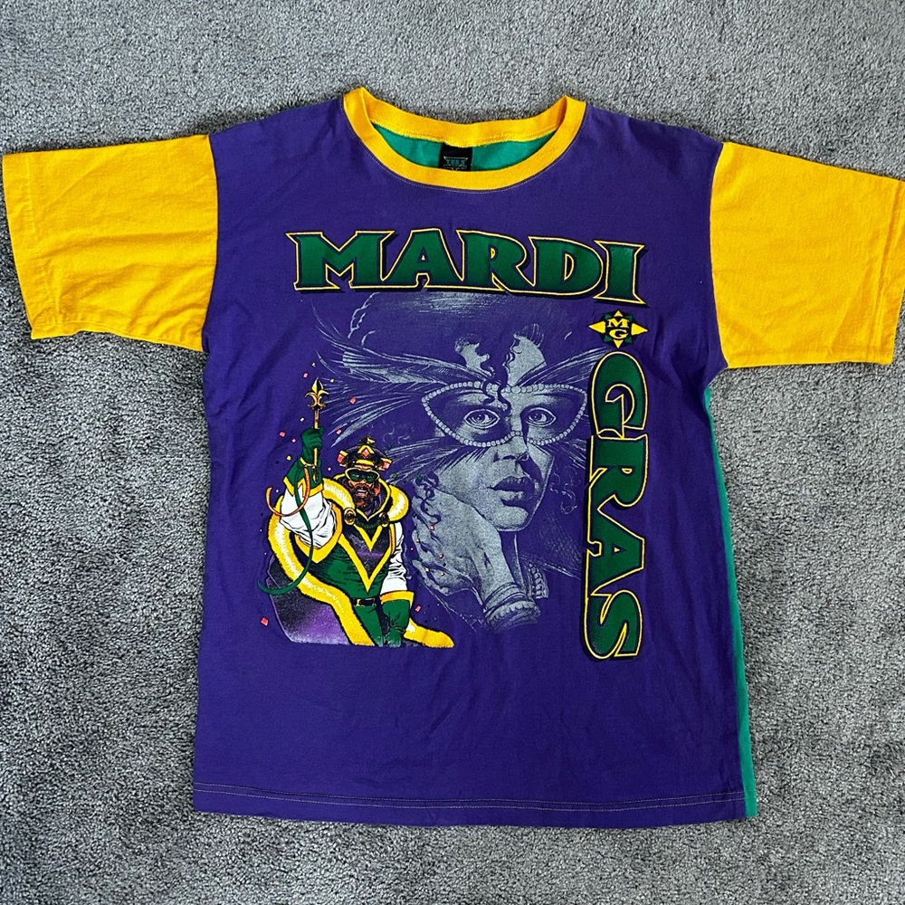 Vintage 1980s Tees Unlimited Mardi Gras Graphic T-Shirt